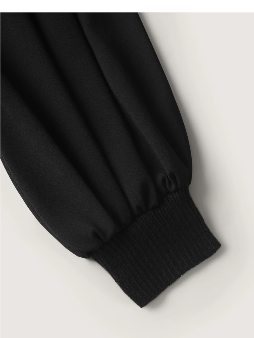 Balloon Sleeve Solid Twofer Sweater - Picture 7 of 11